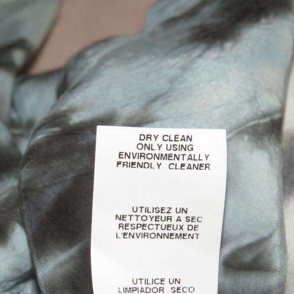 R.G. Kane Blue Tie Dye Sash Belt Puff Sleeve Cupro Dress - Picture 10 of 10